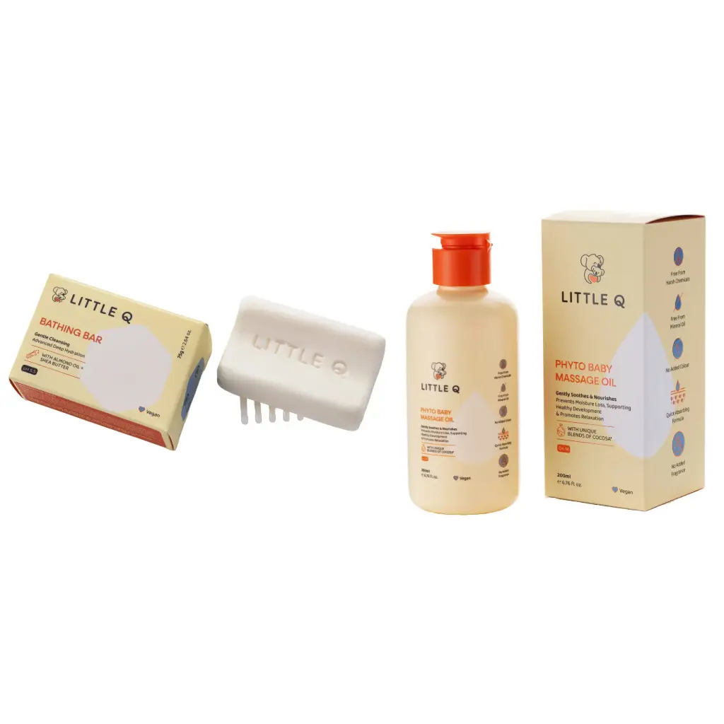 Bathing Bar 75g & Phyto Baby Massage Oil 200ml